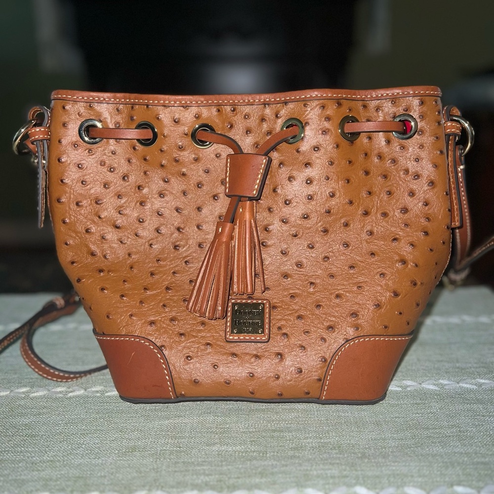 Dooney & Bourke Tan Leather Bucket Bag